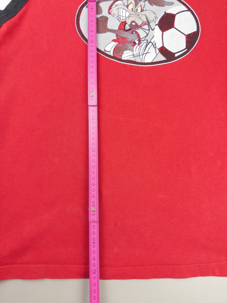 Warner Bros. Studio Store "Wile E. Coyote" Soccer Raglan Tee - Red/White - Past Pieces