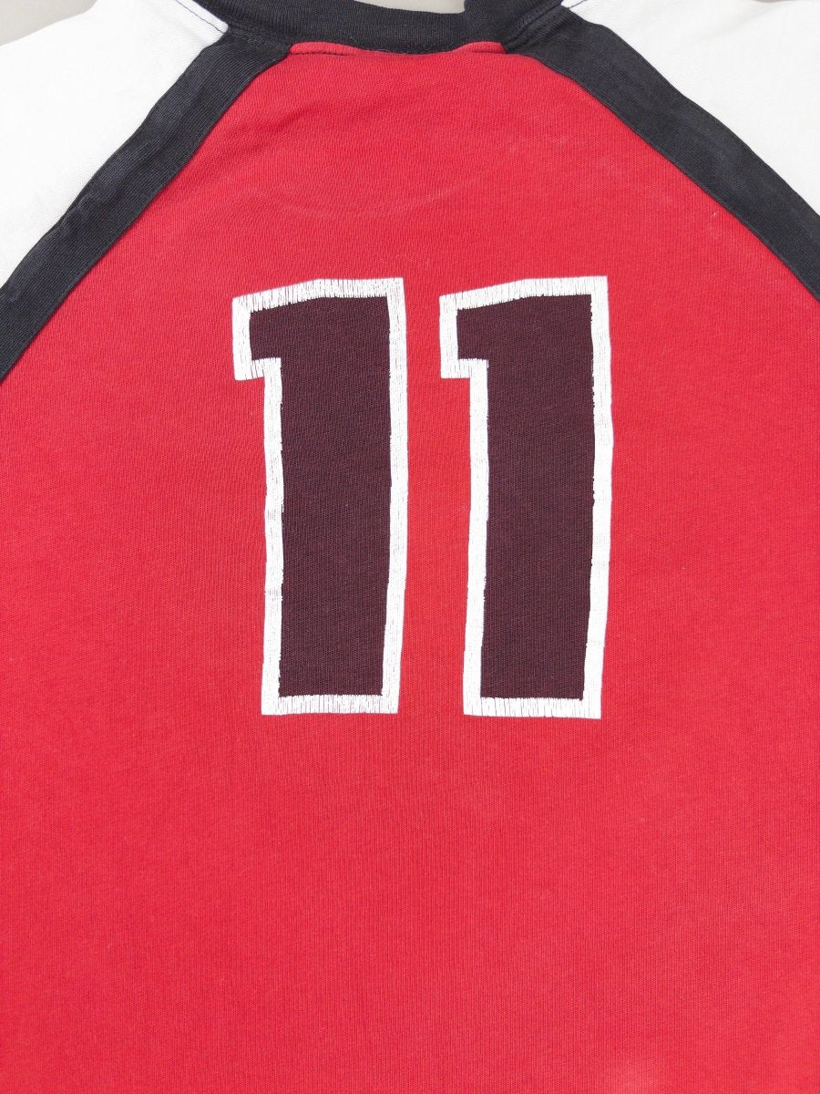 Warner Bros. Studio Store "Wile E. Coyote" Soccer Raglan Tee - Red/White - Past Pieces