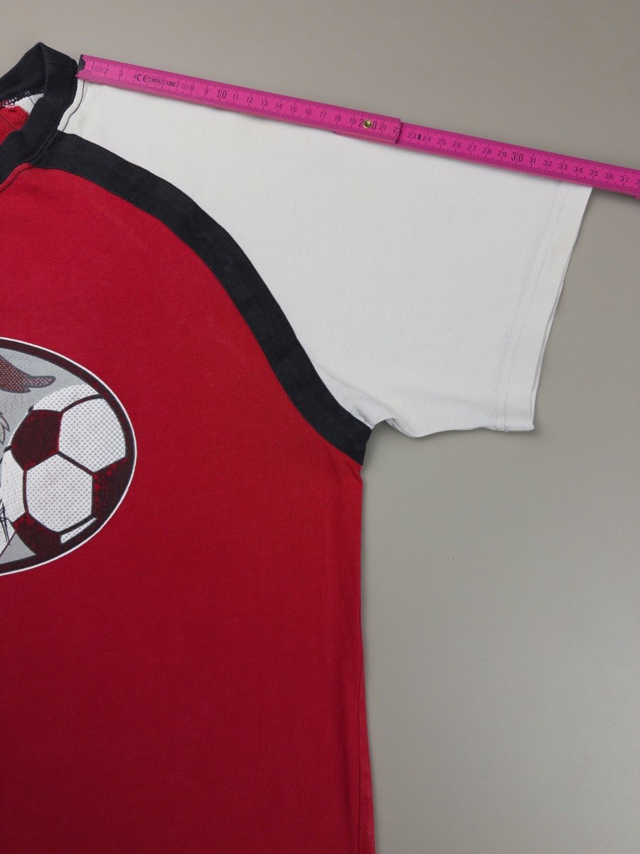 Warner Bros. Studio Store "Wile E. Coyote" Soccer Raglan Tee - Red/White - Past Pieces