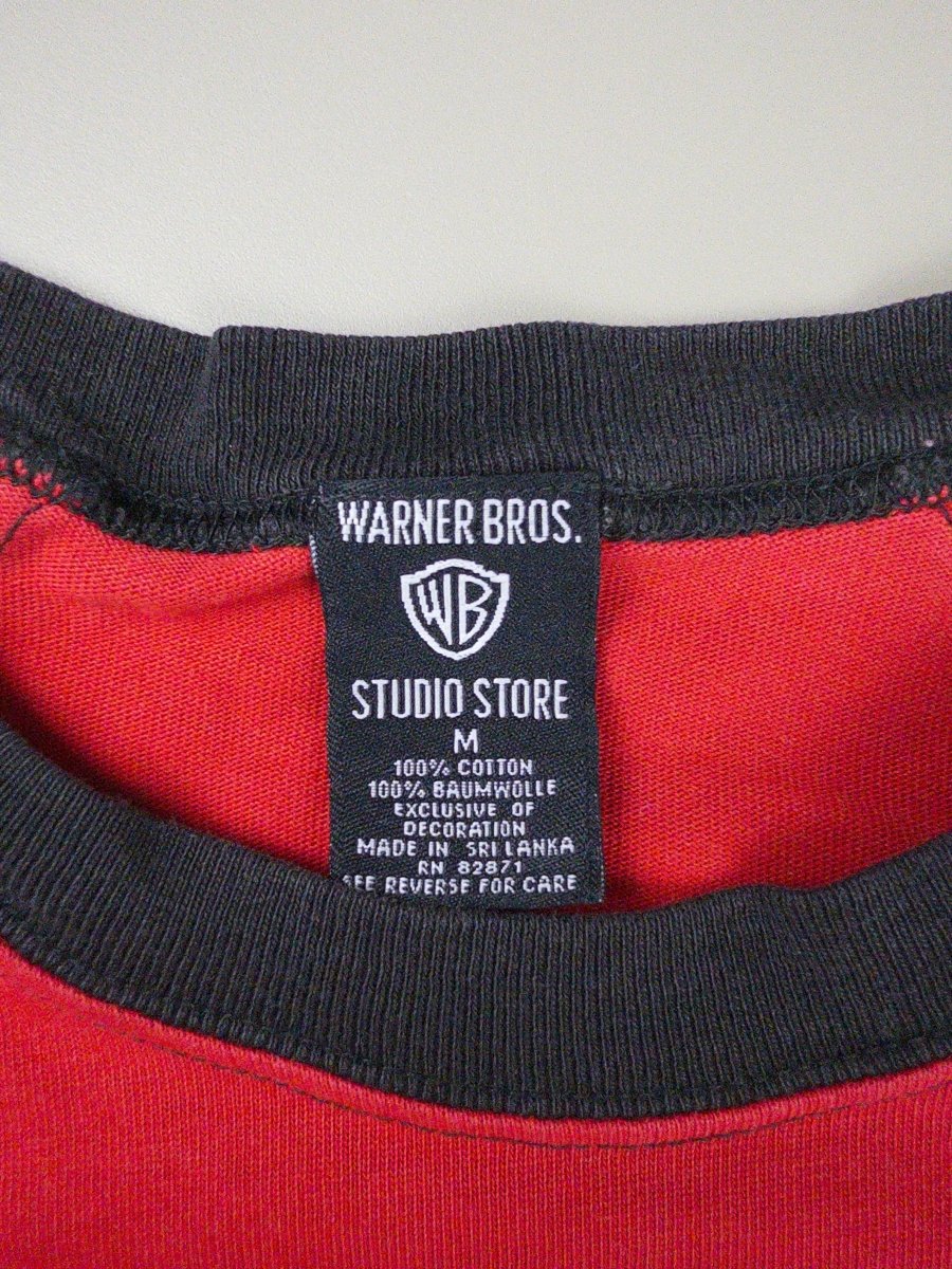 Warner Bros. Studio Store "Wile E. Coyote" Soccer Raglan Tee - Red/White - Past Pieces