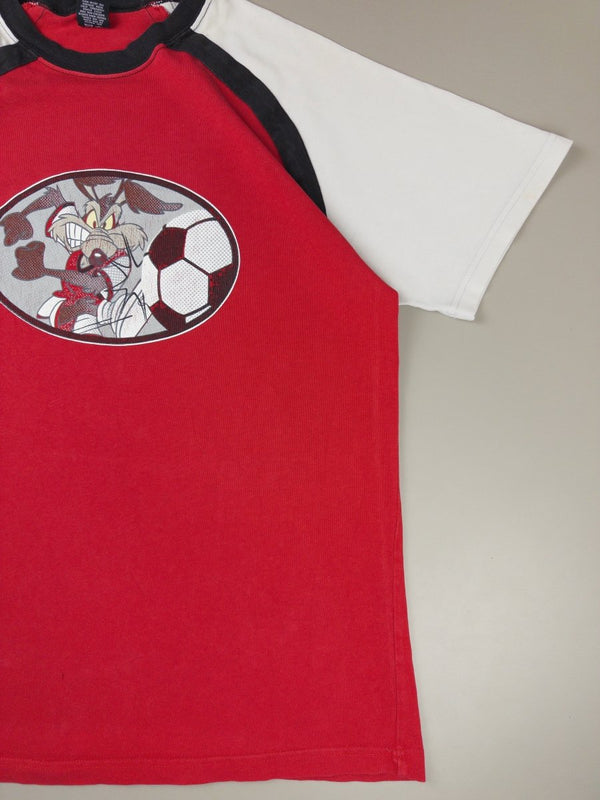 Warner Bros. Studio Store "Wile E. Coyote" Soccer Raglan Tee - Red/White