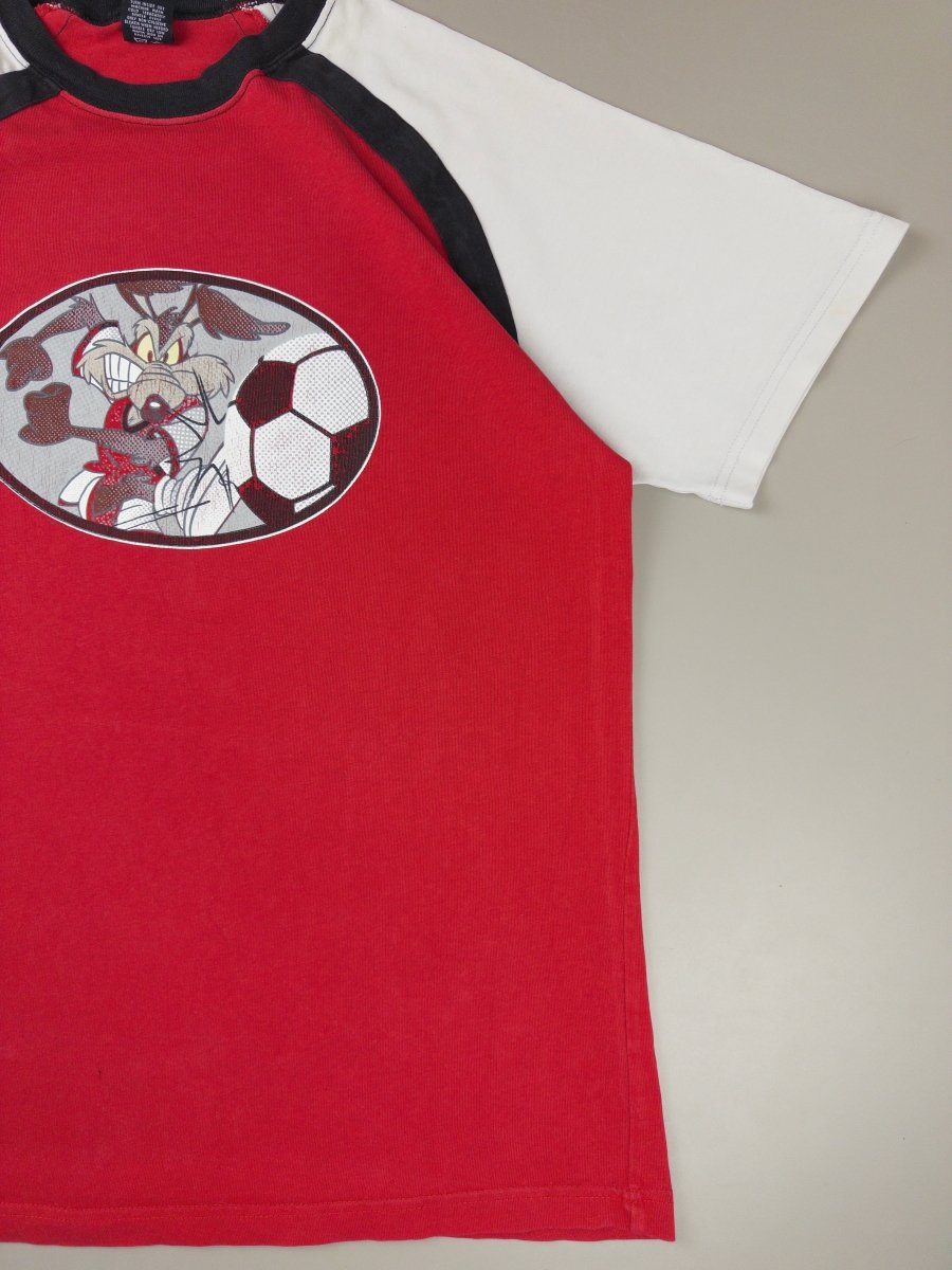 Warner Bros. Studio Store "Wile E. Coyote" Soccer Raglan Tee - Red/White - Past Pieces