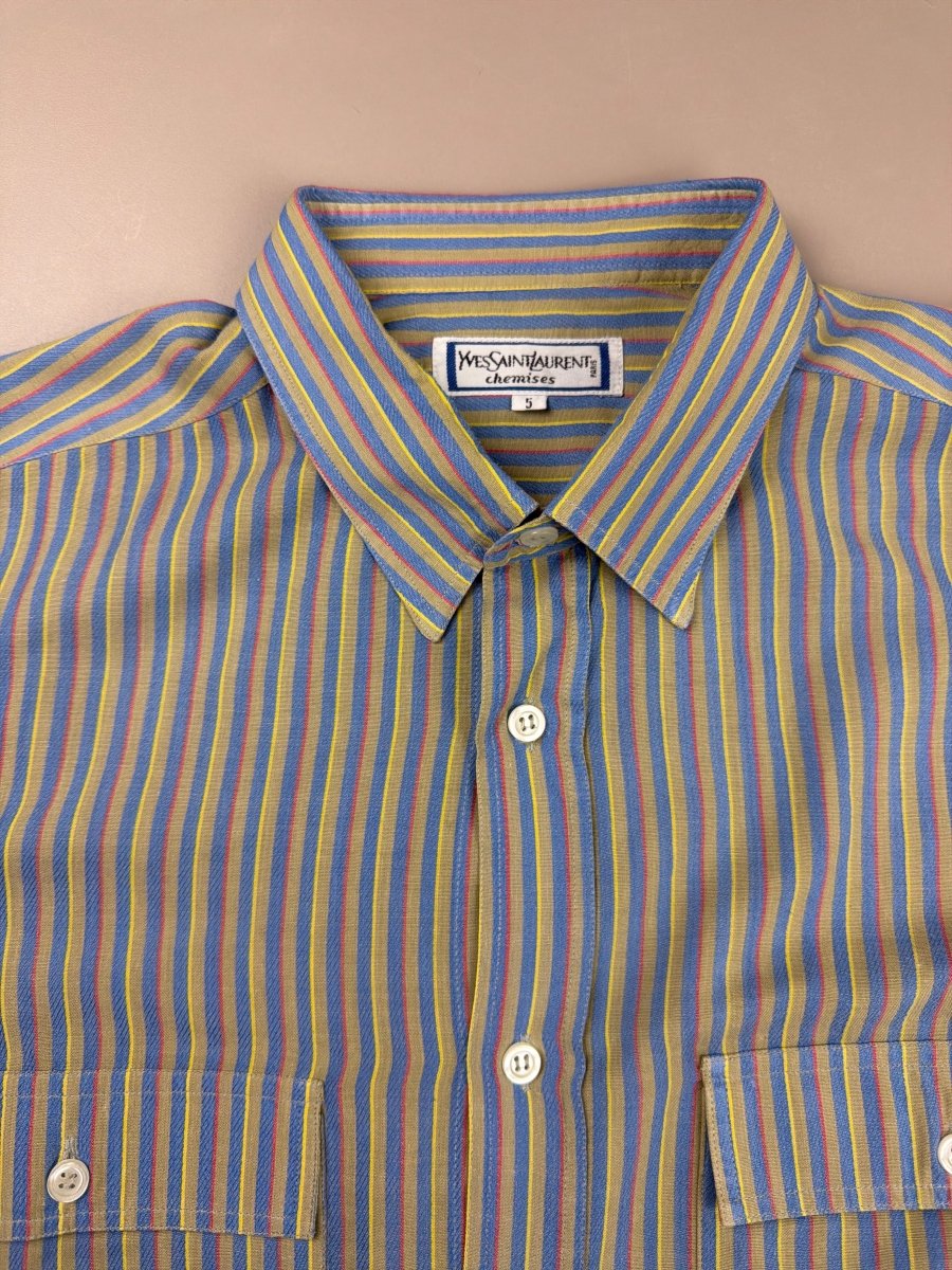 Yves Saint Laurent Archive Striped "Chemise" - Indie Sleaze Multicolor - Past Pieces