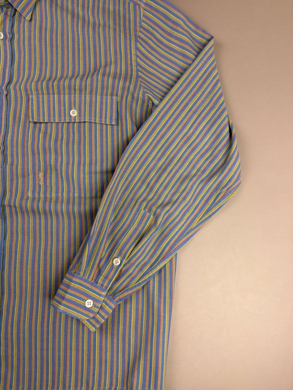 Yves Saint Laurent Archive Striped "Chemise" - Indie Sleaze Multicolor